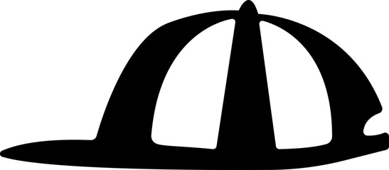 Baseball hat, cap icon in flat. sign symbol mockup isolated on transparent background