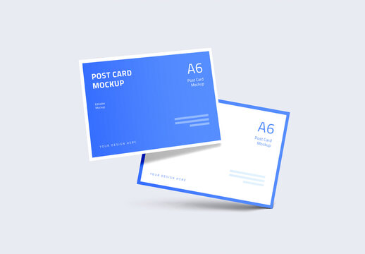 Minimal Postcard Mockup Design 
