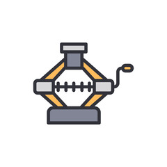 Car Jack Icon Illustration Vehicle Maintenance And Repair Equipment