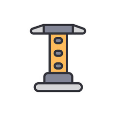 Stylized Illustration Of A Simple Mechanical Lifting Device Component