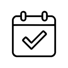 Calendar icon with check mark task done