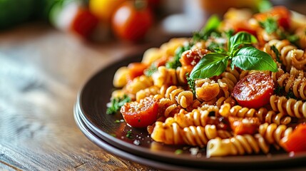 A beautifully plated dish featuring a thick salmon fillet, garnished with herbs, resting atop a bed of spaghetti.