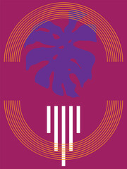 Trendy Vector Background with Colorful Geometry