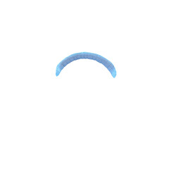 Abstract Blue Arc, Curved Light Element, 3D Render