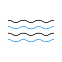 Waves icon vector image. Suitable for mobile apps, web apps and print media.