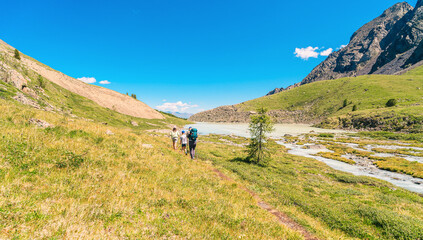 Obraz premium hiking in the mountains