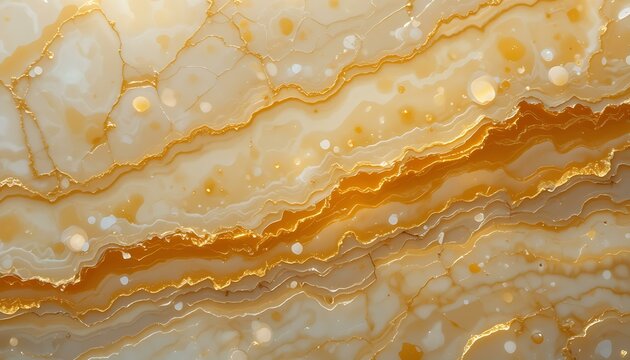 A gold-veined onyx marble with translucent layers of cream