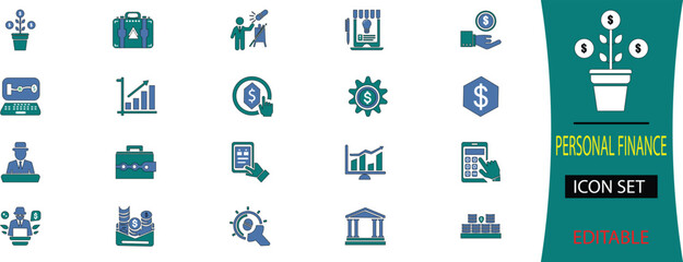 Personal finance icon. compact icon blending a lightbulb and currency symbol, representing efficient, low-energy financial wisdom—smart money choices with lasting impact