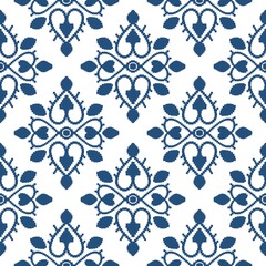 Fototapeta premium pattern batik flower damask ethnic boho ikat texture tribal geometric background