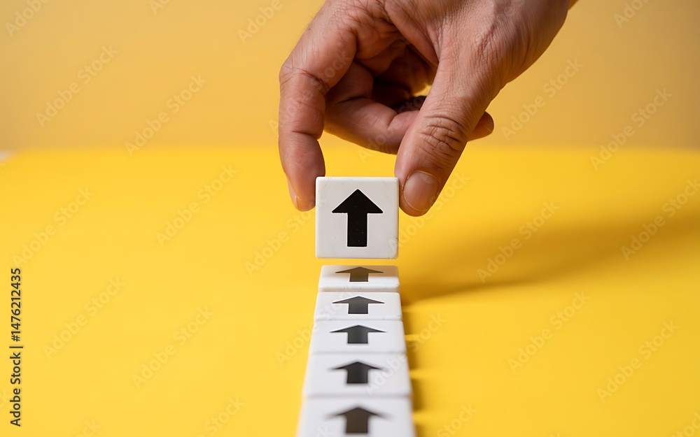 Poster achieve your goals a visual representation of progress and growth using upward arrows