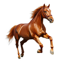 Fototapeta premium brown horse isolated on transparent background cutout