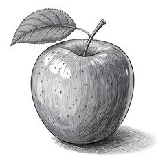 black and white apple line art vector