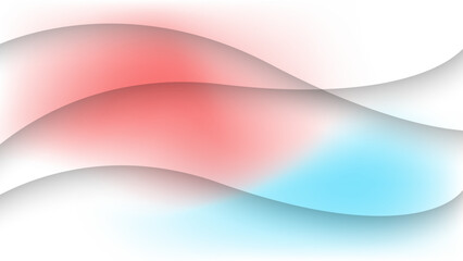 ]Soft Red and Blue Abstract Wavy Background with White Gradient Flow