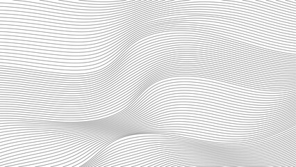 White Abstract Wavy Line Background with Minimal Design