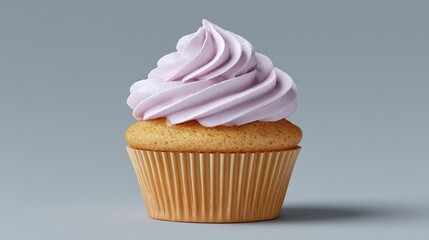 Lavender Cupcake Sweet Treat with Creamy Frosting, and Delicious Bakery.