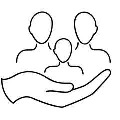 Silhouette design depicting connection and support within a mental health community