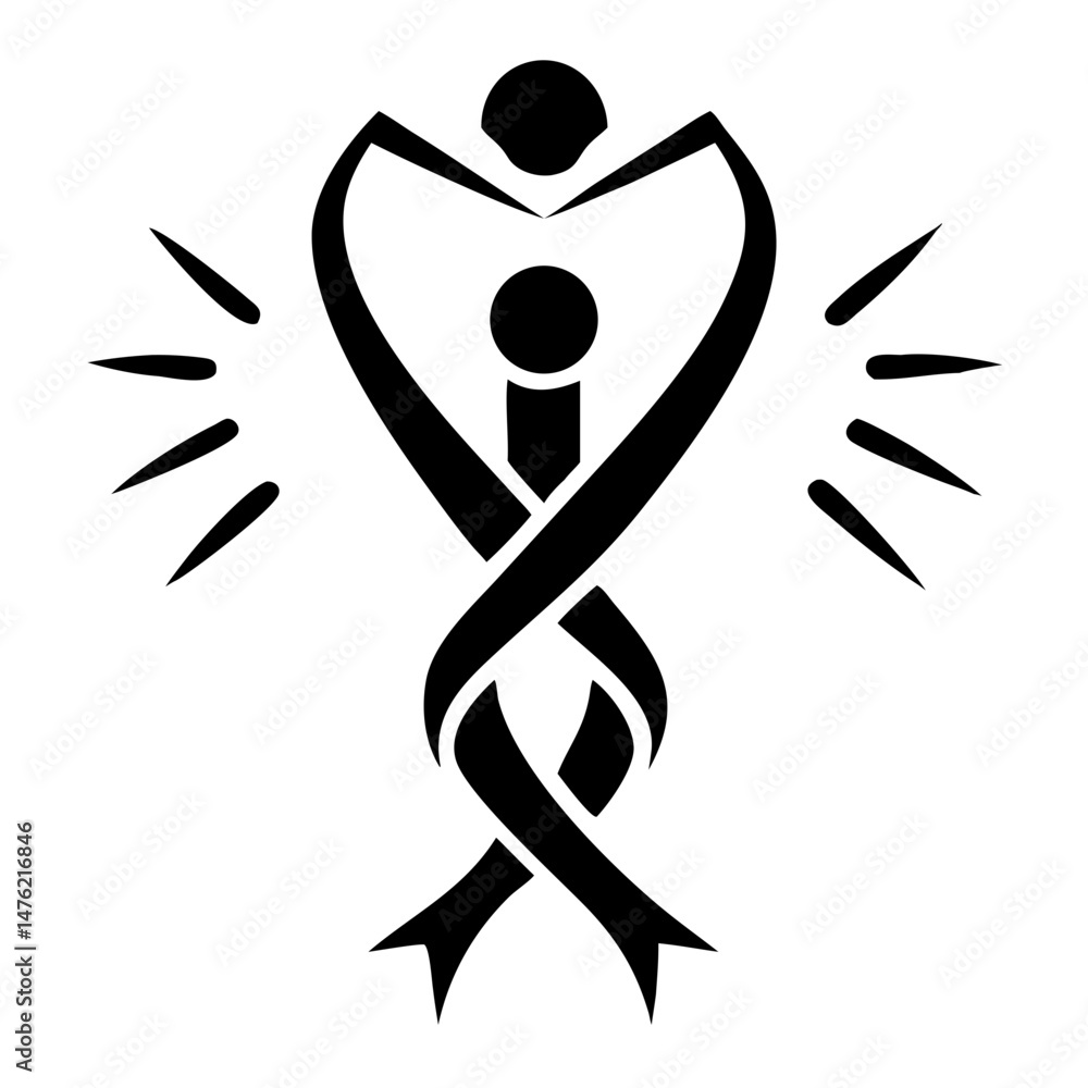 Poster simple stylized representation of a likely complex design in vector format