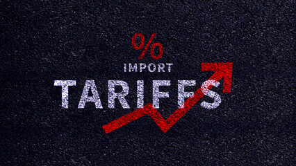 Import tariffs increase concept, Government import tax to boost economy, Industrial growth tax,...