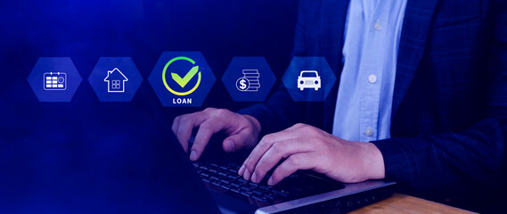 Loan, Financial loan agreement concept, investment and finance concept, fundraising, Personal Loan Assessment and Loans concept. Financial loan agreement