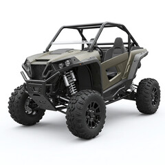 Gray Off-Road Vehicle Mockup on White Background