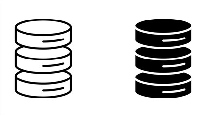 Hosting server icon set, with a white background.