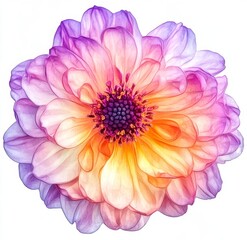 Obraz premium Vibrant flower in a spectrum of colors