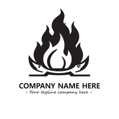 Fire Logo Company Design Illustration Vector Graphic Image