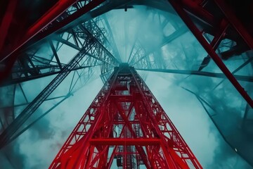 detailed visual  of low angle empty ferris wheel at carnival