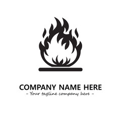 Fire Logo Company Design Illustration Vector Graphic Image