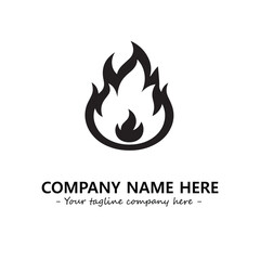 Fire Logo Company Design Illustration Vector Graphic Image