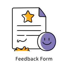 Feedback Form Vector Filled Outline Style Icon. Eps 10 file