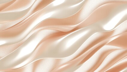 Obraz premium Soft, flowing silk drapes in light peach and cream