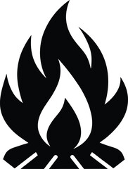 campfire flames icon vector illustration