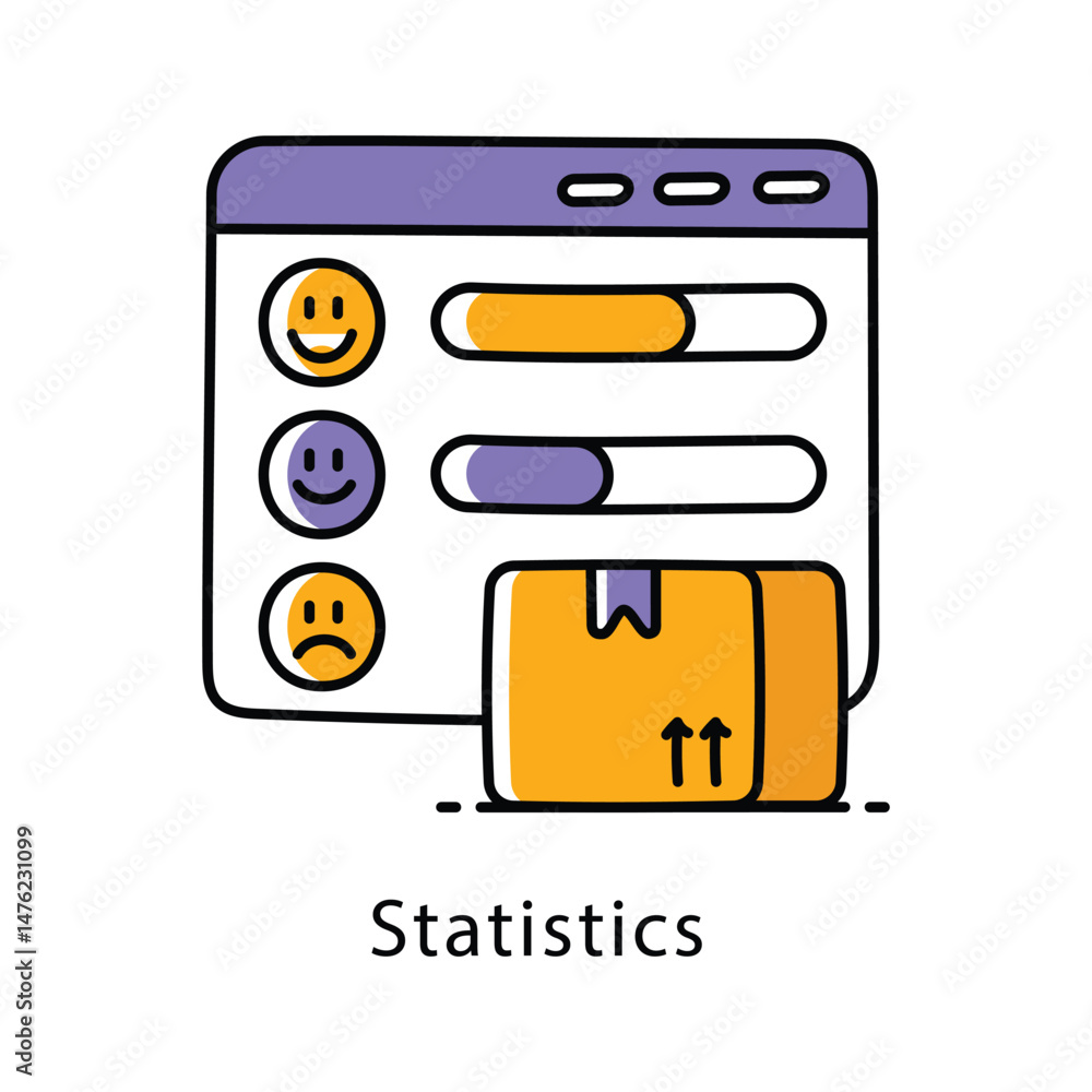 Poster statistics vector filled outline style icon. eps 10 file