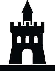 Obraz premium castle tower icon vector illustration