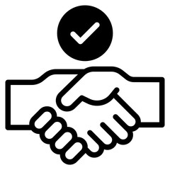 Handshake with Checkmark Icon
