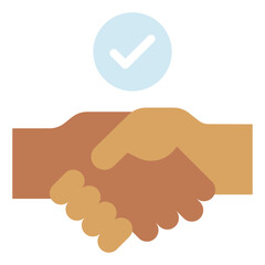 Handshake with Checkmark Icon