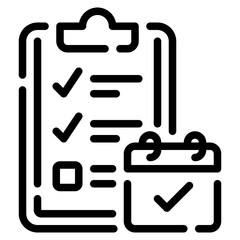 Checklist Clipboard and Clipboard Icon