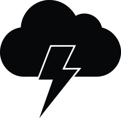 cloud lightning icon vector illustration