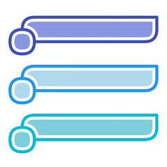 Minimalist Infographic Banner with Rounded Tabs in Blue Gradient Color Scheme