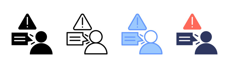 Attentiveness icon sheet multiple style collection