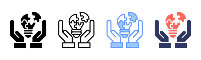 Problem Solving icon sheet multiple style collection
