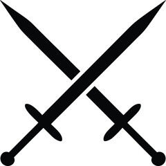 crossed swords icon vector illustration