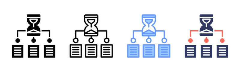 Timeline icon sheet multiple style collection