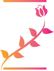 Fototapeta premium Z letter botanical floral monogram logo