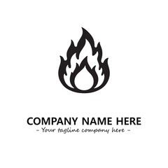 Fire Logo Company Design Illustration Vector Graphic Image