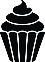 cupcake dessert icon vector illustration
