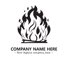 Fire Logo Company Design Illustration Vector Graphic Image