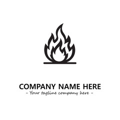 Fire Logo Company Design Illustration Vector Graphic Image