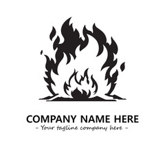 Fire Logo Company Design Illustration Vector Graphic Image